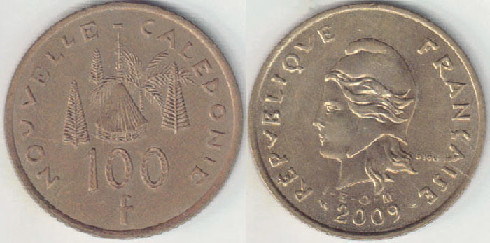 2009 New Caledonia 100 Francs (Unc) A001623